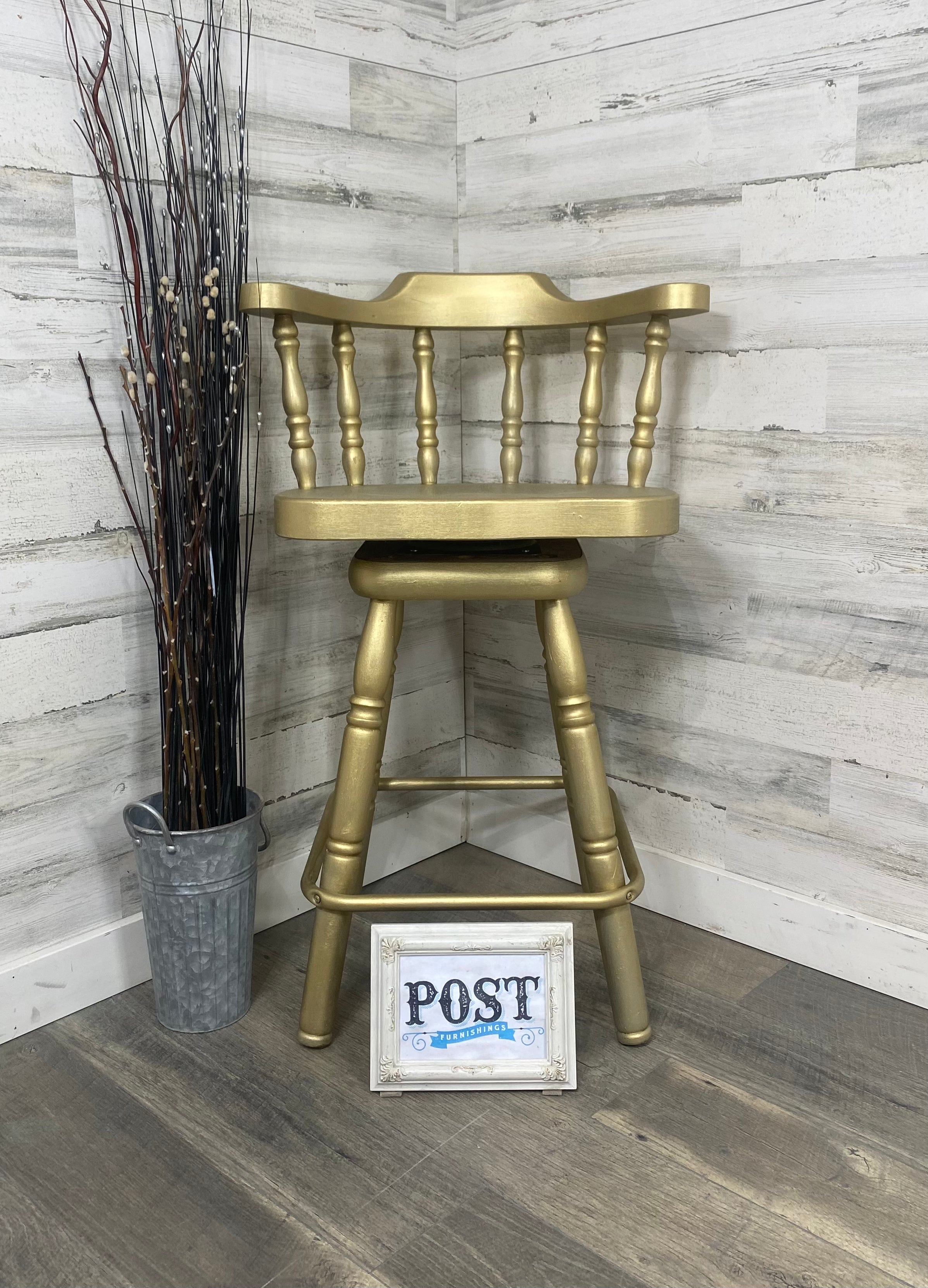 Gold Swivel Bar Stool