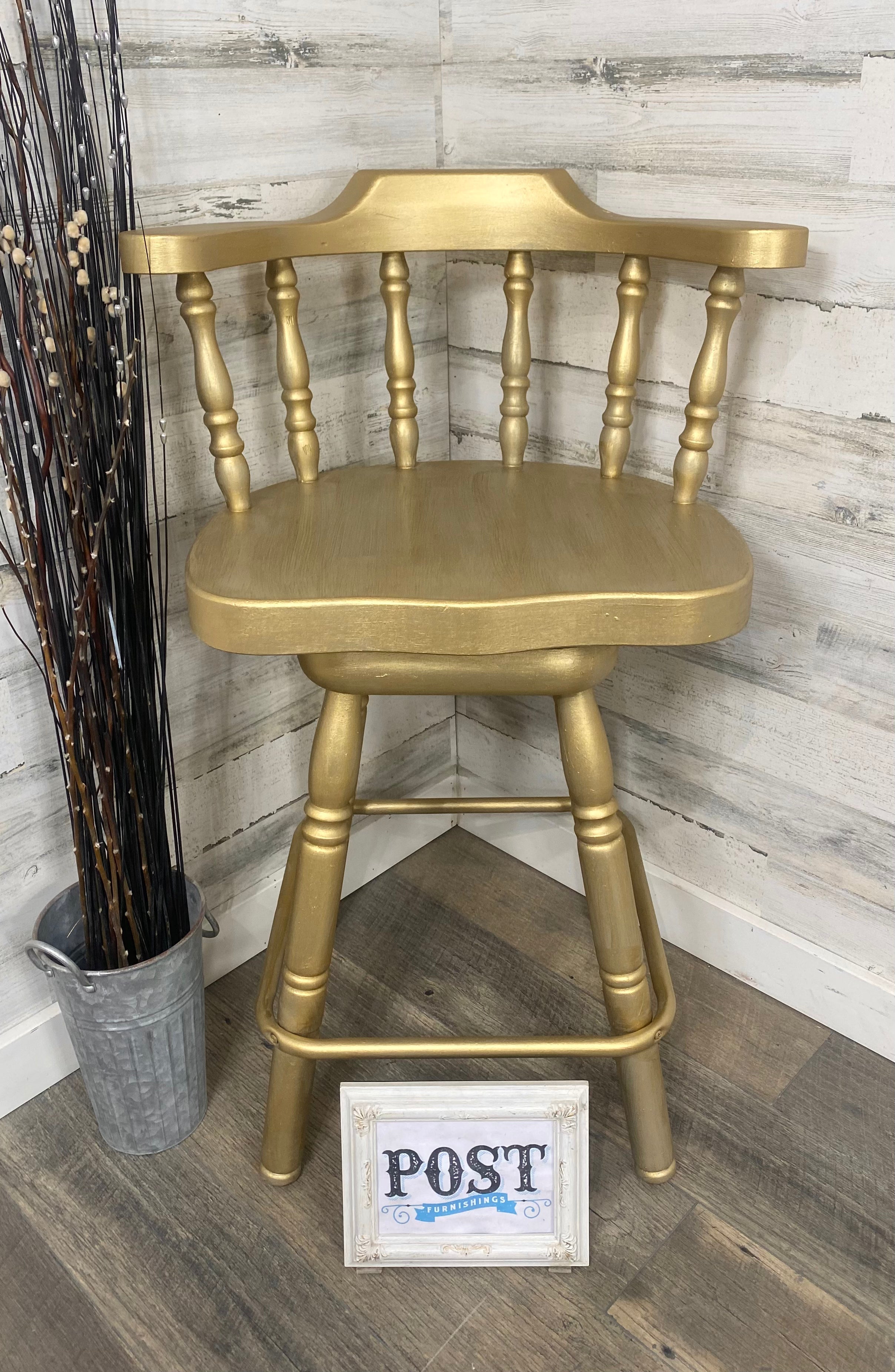 Gold Swivel Bar Stool